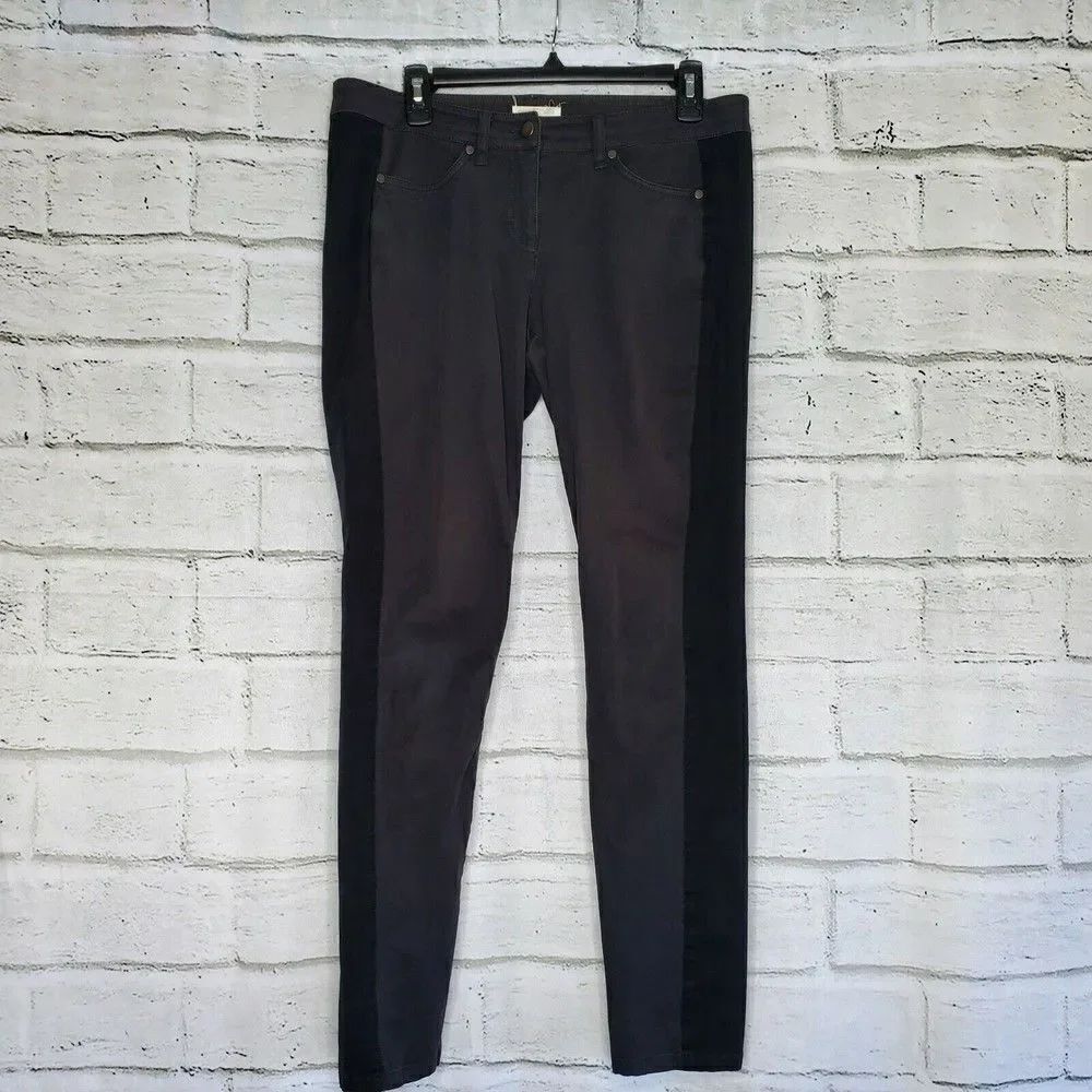 Eileen Fisher Black Gray Ankle Jeans Womens Small Organic Cotton